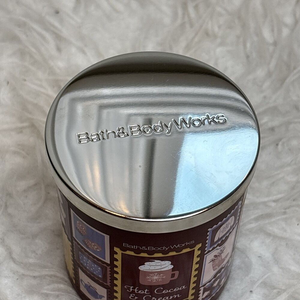 NEW Bath & Body Works Hot Cocoa & Cream Single Wick Scented Candle 8 oz / 227g - Picture 5 of 12